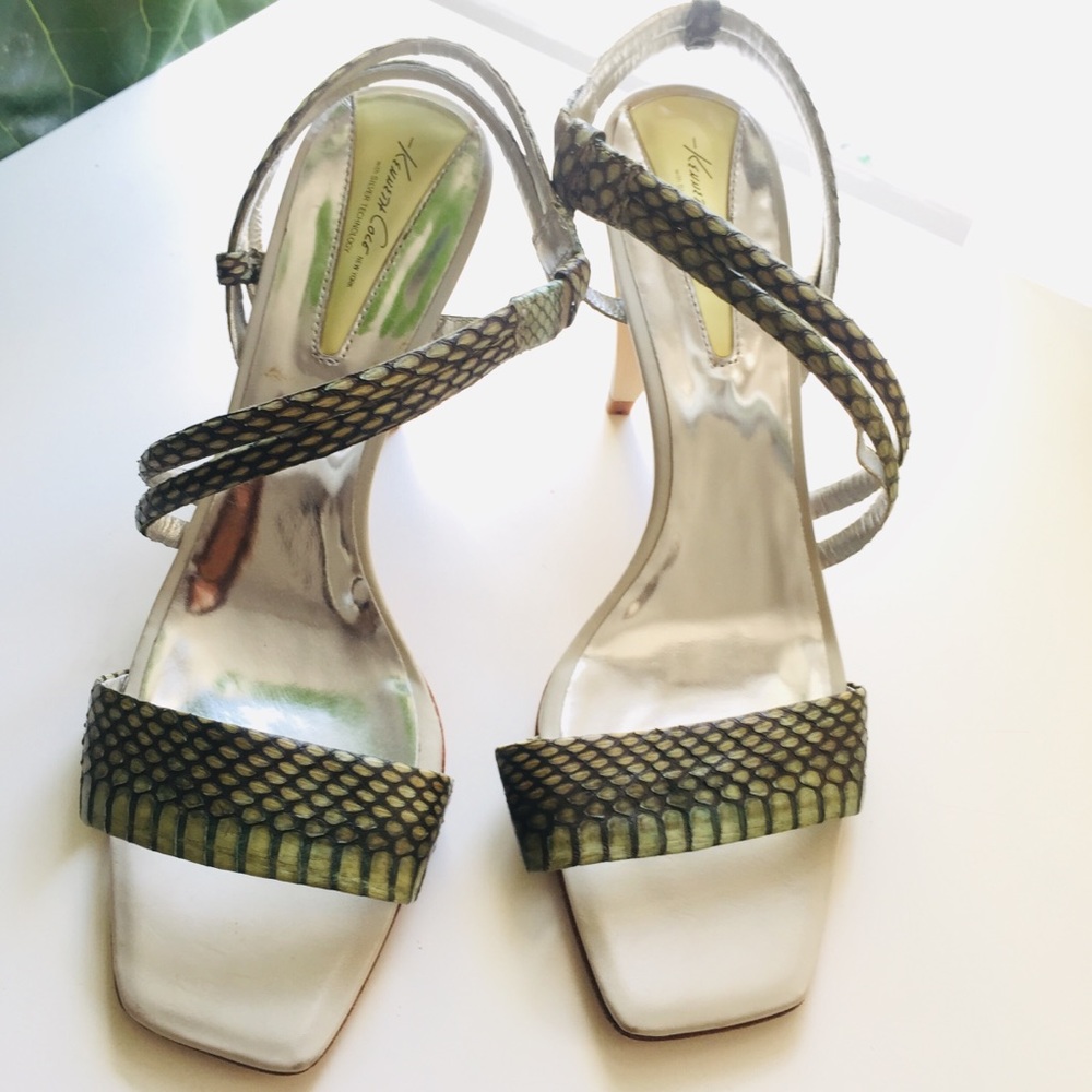 Kenneth Cole snake skin strappy heels!